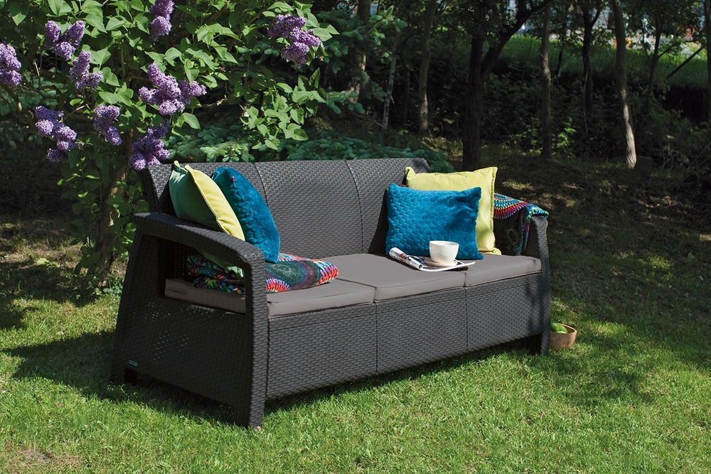 CORFU LOVE SEAT MAX - hnědá Allibert