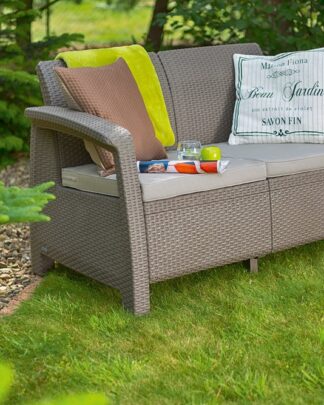 CORFU LOVE SEAT - cappuchino Allibert
