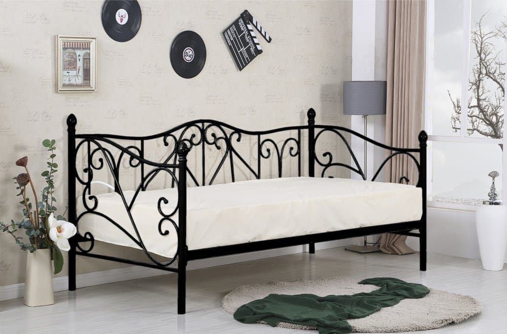 Postel SUMATRA 90x200 cm černá Halmar