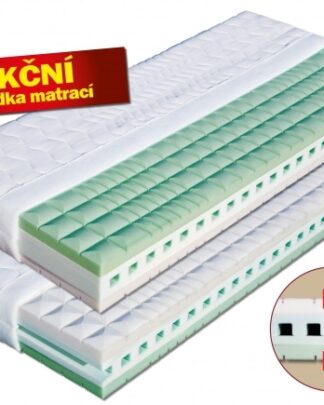 Pěnová matrace Victoria dvojí tvrdost + 1x polštář Lukáš ZDARMA 180 x 200 cm Lyocell