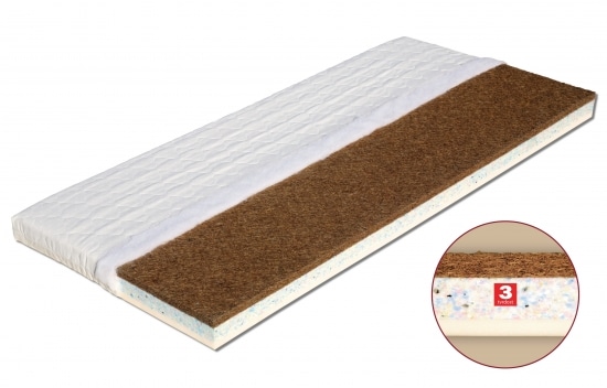 Matrace z kokosového vlákna Zita Dřevočal 70 x 140 cm Lyocell