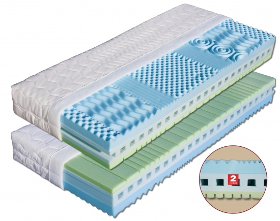 Pěnová matrace Alena + 1x polštář Lukáš ZDARMA Dřevočal 180 x 200 cm Lyocell