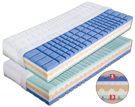 Matrace z bio pěny Zaira + 1x polštář Lukáš ZDARMA Dřevočal 180 x 200 cm Lyocell