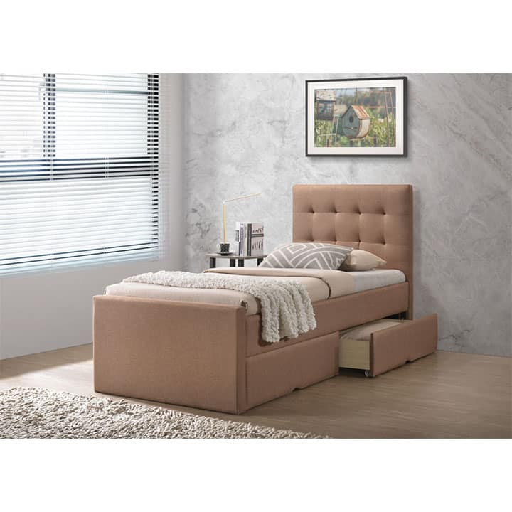 Postel VISKA 90x200 cm světle hnědá Tempo Kondela