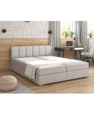 Boxpringová postel RIANA KOMFORT světle šedá Tempo Kondela 180 x 200 cm