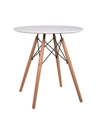 Jídelní stůl GAMIN NEW bílá / buk Tempo Kondela 60 cm