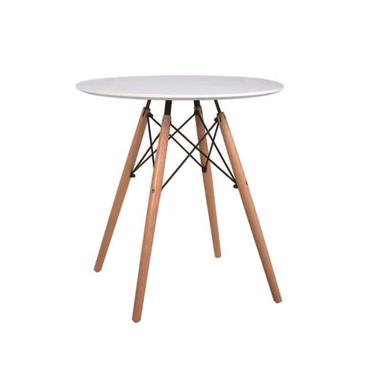 Jídelní stůl GAMIN NEW bílá / buk Tempo Kondela 60 cm