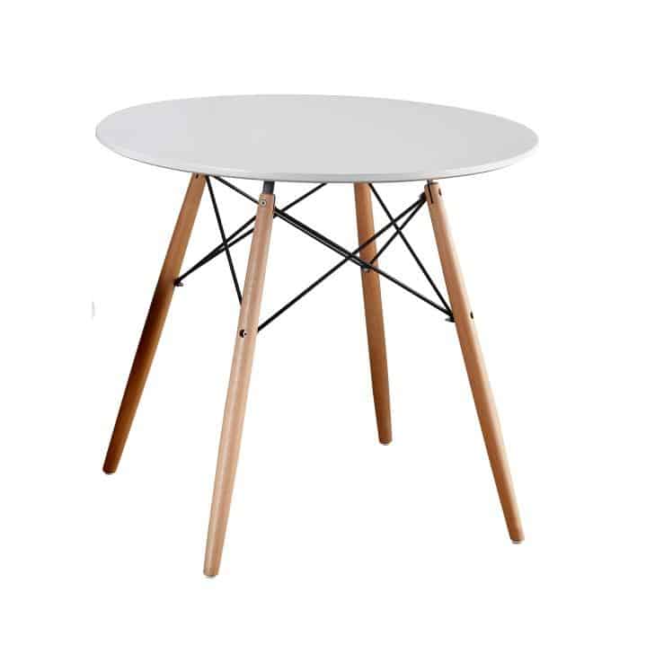 Jídelní stůl GAMIN NEW bílá / buk Tempo Kondela 80 cm