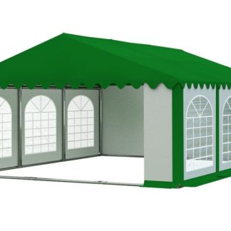 Zahradní párty stan 5x6m PREMIUM Bílá / zelená (střecha zelená)