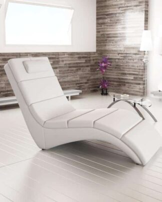 Relaxační křeslo LONG Tempo Kondela Bílá