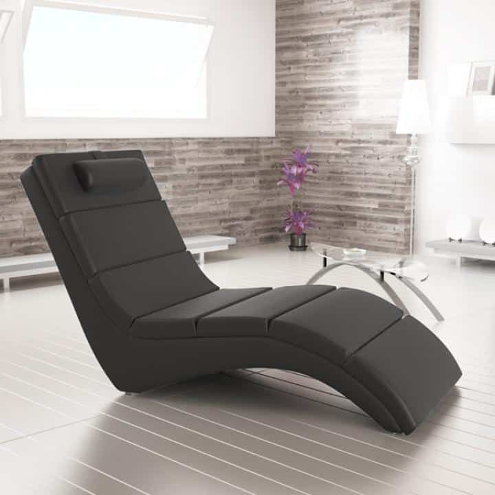 Relaxační křeslo LONG Tempo Kondela Černá