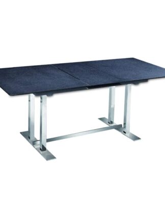 Jídelní stůl rozkládací 160/200 BENDER kámen / ocel Tempo Kondela