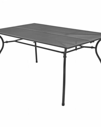 Zahradní jídelní stůl 150x90 cm antracit ocelové pletivo