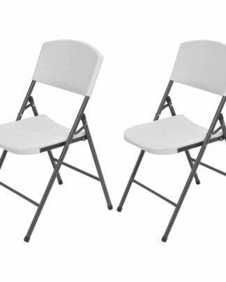 Skládací zahradní židle 2 ks bílá