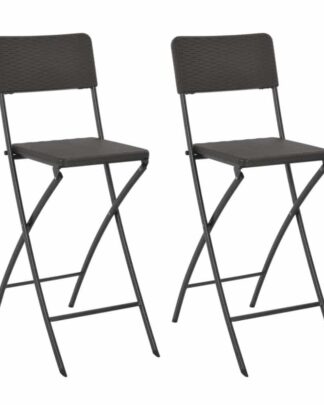 Skládací barové židle 2 ks hnědá