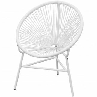 Zahradní židle polyratanová bílá