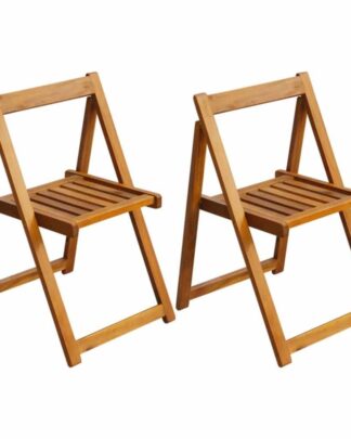Skládací zahradní židle 2 ks hnědá