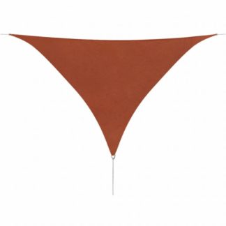 Plachta proti slunci oxfordská látka trojúhelník 3,6 x 3,6 x 3,6 m Cihlová
