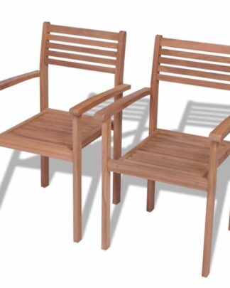Venkovní stohovatelné židle 2 ks teak