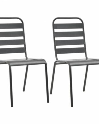 Stohovatelné zahradní židle 2ks šedá