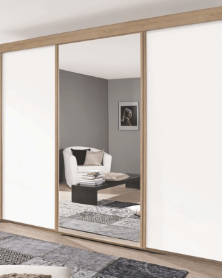 Šatní skříň Imperial, 250 cm, dub sonoma/bílá