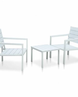 Zahradní bistro set 3 ks plast Dekorhome Bílá