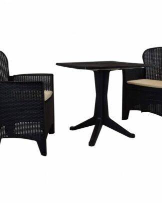 Zahradní bistro set 3 ks antracit Dekorhome