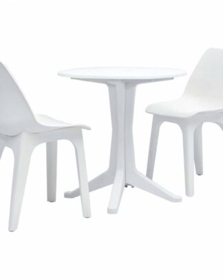 Zahradní bistro set 3 ks plast Dekorhome Bílá