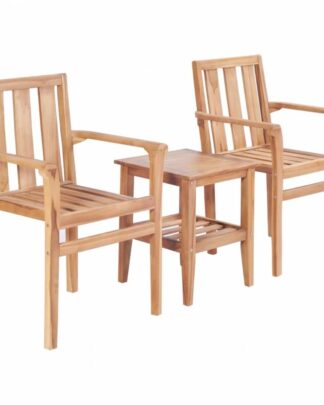 Zahradní bistro set 3 ks teak Dekorhome