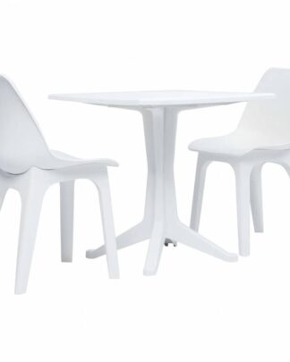 Zahradní bistro set 3 ks bílá Dekorhome