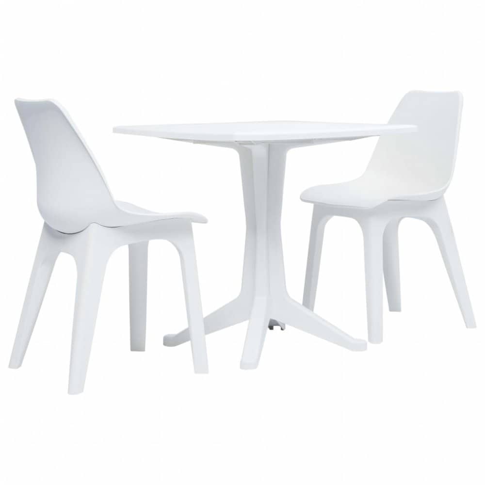 Zahradní bistro set 3 ks bílá Dekorhome