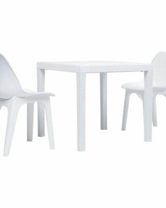 Zahradní bistro set 3 ks plast Dekorhome Bílá