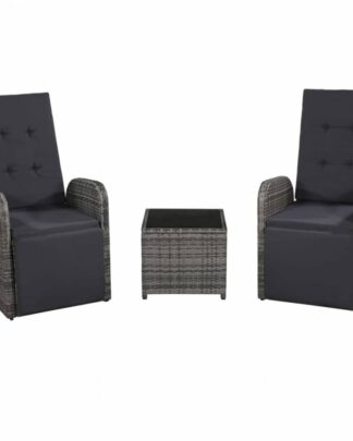 Zahradní bistro set 3 ks šedá Dekorhome