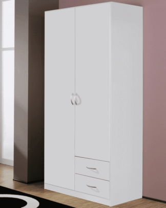 Šatní skříň Case, 91 cm, bílá