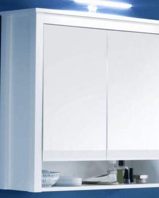 Koupelnová skříňka se zrcadlem Ole, bílá, šířka 81 cm