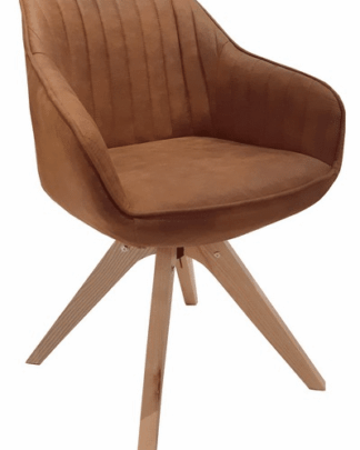Jídelní židle Viborg, camel vintage látka