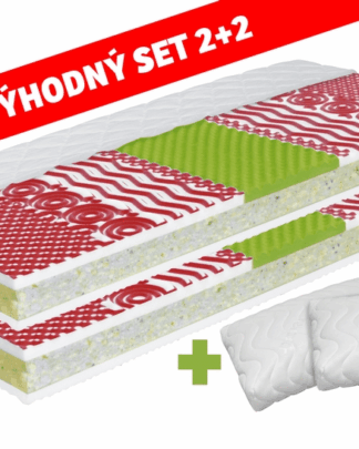 Set matrací a polštářů MEDIXO VELVET 90x200 + VISCO AIR MAX