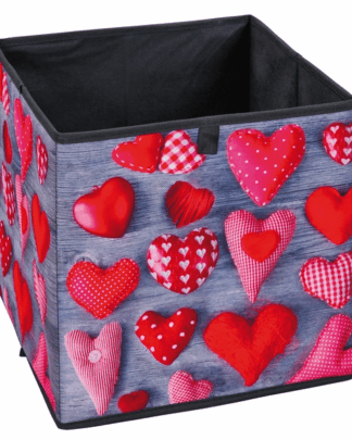 Úložný box Heart 2, motiv srdce se vzorem
