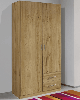 Šatní skříň Case, 91 cm, dub wotan