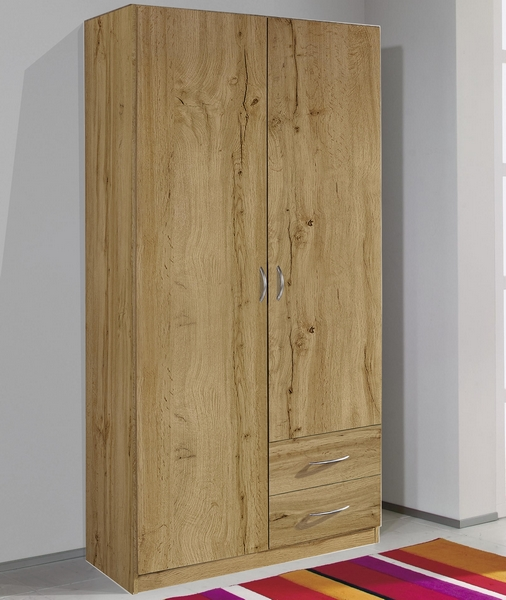 Šatní skříň Case, 91 cm, dub wotan