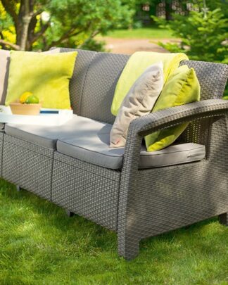 CORFU LOVE SEAT MAX - cappuchino Allibert