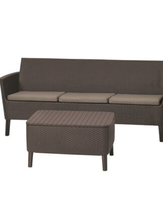 SALEMO 3 seater - hnědá Allibert