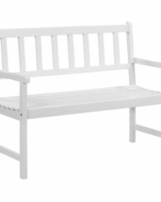 Zahradní lavice 120 cm bílá Dekorhome
