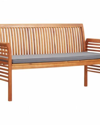 Zahradní lavice 150cm akáciové dřevo Dekorhome Šedá