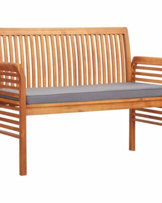 Zahradní lavice 120cm akáciové dřevo Dekorhome Šedá