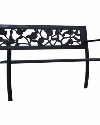 Zahradní lavice 125 cm černá Dekorhome