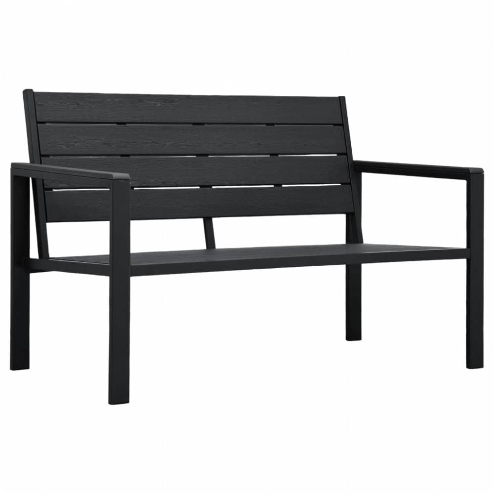 Zahradní lavice 120 cm HDPE Dekorhome Černá