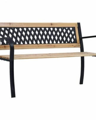 Zahradní lavice 120 cm dřevo / kov Dekorhome