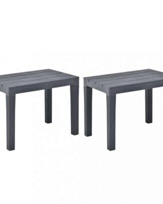 Zahradní lavice 2 ks plast Dekorhome Antracit