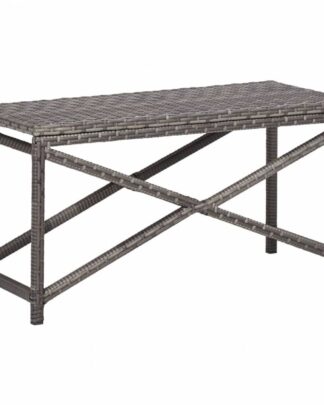 Zahradní lavice 80 cm polyratan Dekorhome Šedá
